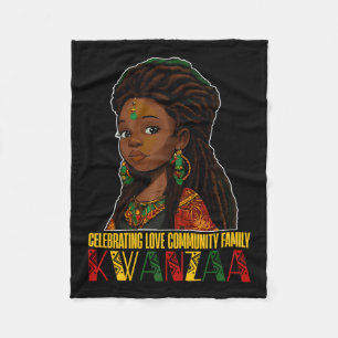 Kwanzaa Kinara Principles Candles Afri feiern Fleecedecke