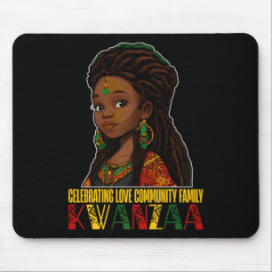 Kwanzaa Kinara Principles Candles Afri feiern Mousepad