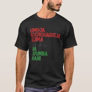 Kwanzaa Kinara Set für Kinder Männer Frauen Sieben T-Shirt