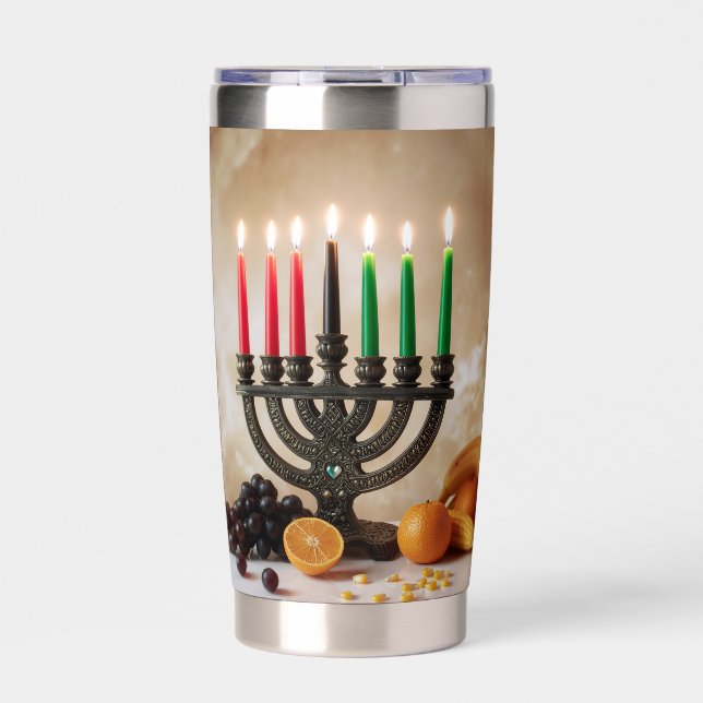 KWANZAA - KINARA -  THERMOBECHER (Vorderseite)