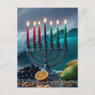 KWANZAA - KINARA und MAZAO - Postkarte