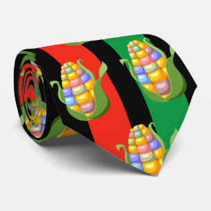 Kwanzaa Krawatte Rot-grüner Kornmuster