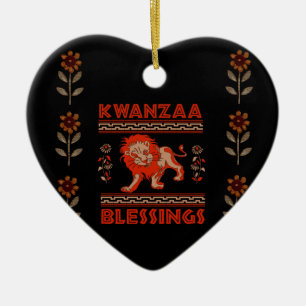 Kwanzaa-Löwe Keramikornament