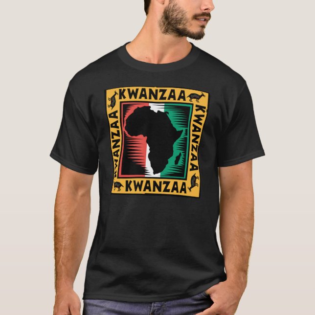 Kwanzaa mit Afrika T-Shirt (Vorderseite)
