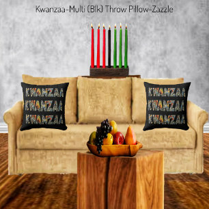 Kwanzaa- Multi (schwarz) Kissen