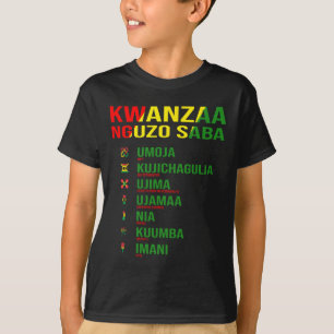 Kwanzaa - Nguzo Saba - Die sieben Prinzipien des D T-Shirt