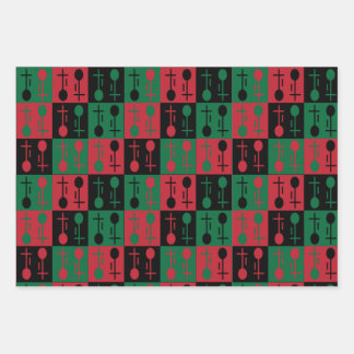 Kwanzaa Nia Wrapping Papr Geschenkpapier Set