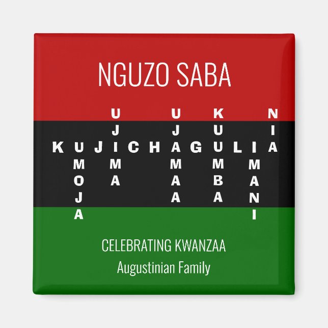 KWANZAA Pan African Crossword Magnet (Vorne)