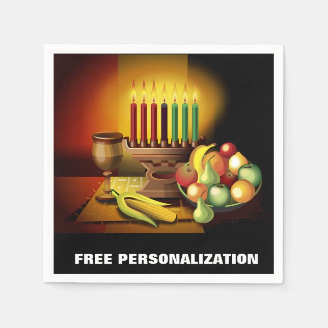 Kwanzaa Paper Napkins Serviette (Vorderseite)
