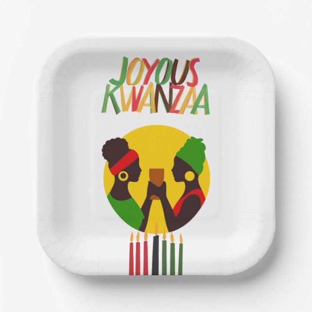 Kwanzaa Paper Teller und Bowls (Vorderseite)