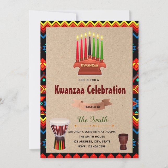 Kwanzaa-Party Einladung (Vorderseite)
