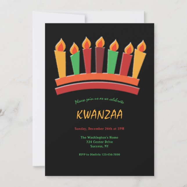Kwanzaa Party Einladungen (Vorderseite)