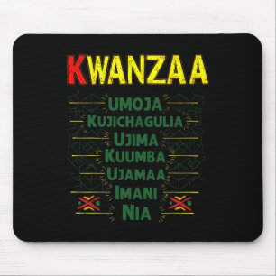 Kwanzaa Principles feiert Afrikanisch Amerikanisch Mousepad