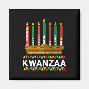 Kwanzaa Principles Kwanzaa Candles Kinara Pan Afri Magnet