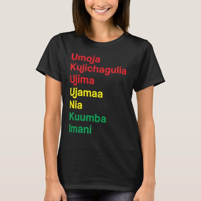 Kwanzaa Principles T-Shirt (Vorderseite)