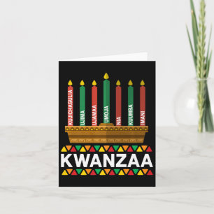 Kwanzaa-Prinzipien Kwanzaa-Kerzen Kinara Pan Afri Karte