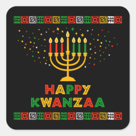 Kwanzaa Quadratischer Aufkleber