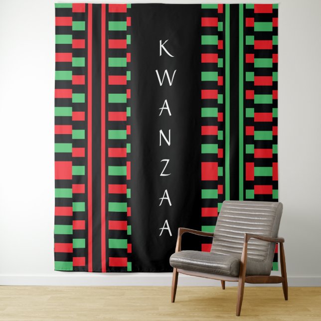 Kwanzaa Red Black Green Celebration Wandteppich (Beispiel)