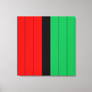 Kwanzaa Red Black Green Kinara Striptes Muster Leinwanddruck