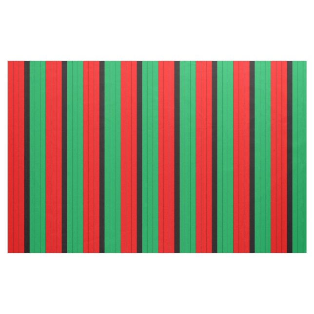 Kwanzaa Red Black Green Kinara Striptes Muster Stoff (Yard (91,4 cm))