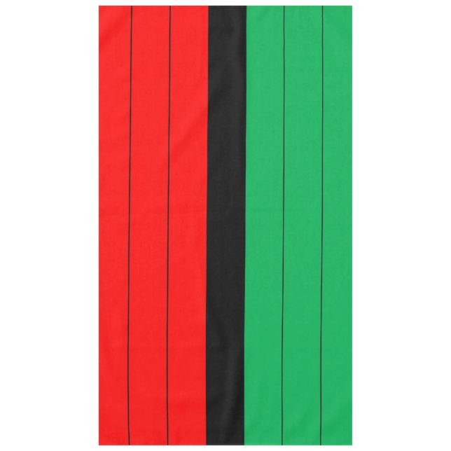 Kwanzaa Red Black Green Kinara Striptes Muster Tischdecke (Vorderseite)