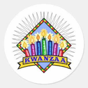 Kwanzaa Runder Aufkleber