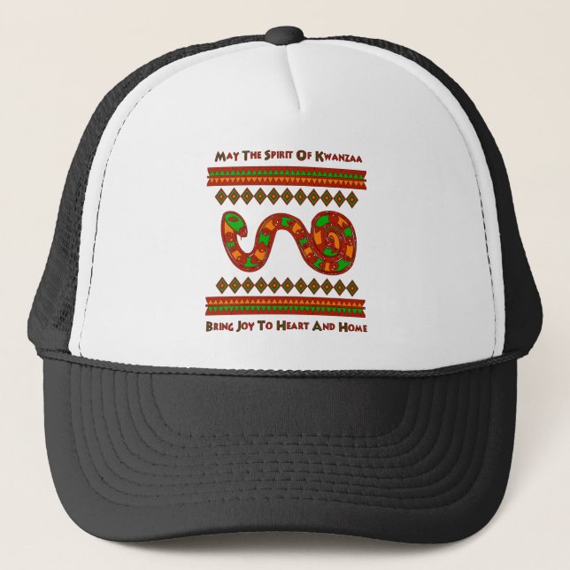 Kwanzaa-Schlange Truckerkappe (Vorderseite)