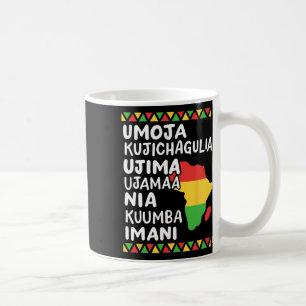 Kwanzaa Seven Principles African Map Black Pride Kaffeetasse
