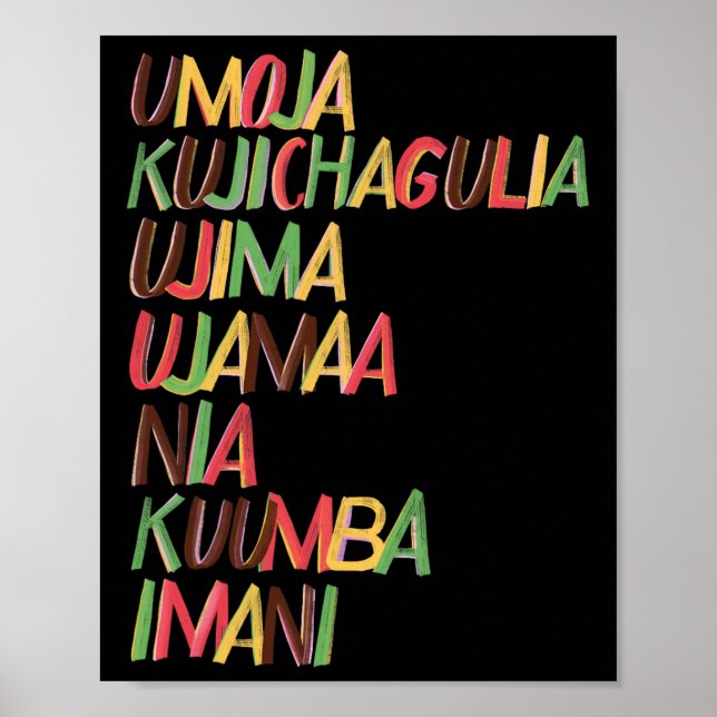 Kwanzaa Seven Principles Poster (Vorne)