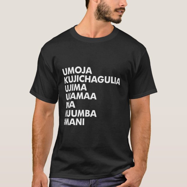 Kwanzaa - Sieben Grundsätze T-Shirt (Vorderseite)