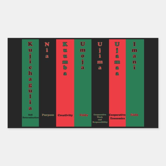 Kwanzaa Sieben Principles Sticker (Vorderseite)