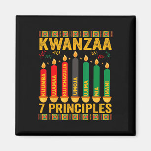 Kwanzaa Sieben Prinzipien Kerzen Männer Frauen Kwa Magnet