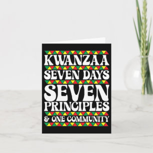 Kwanzaa Sieben Tage Sieben Prinzipien Eine Gemeins Karte