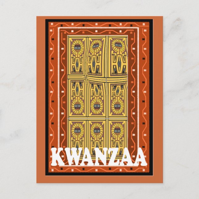 Kwanzaa - Steinschnitzereien Postkarte (Vorderseite)