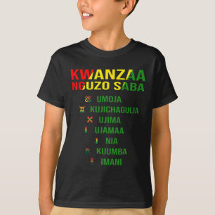 Kwanzaa - Swahili für die sieben Grundsätze T-Shirt