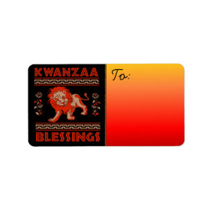 Kwanzaa-Tänzer Adressaufkleber