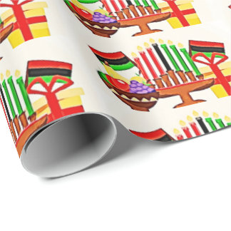 Kwanzaa-Tischmalerei Geschenkpapier