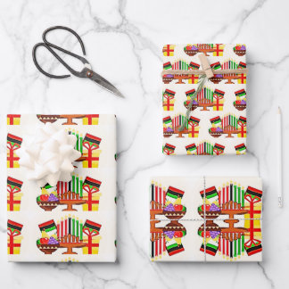 Kwanzaa-Tischmalerei Geschenkpapier Set