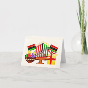 Kwanzaa-Tischmalerei Karte