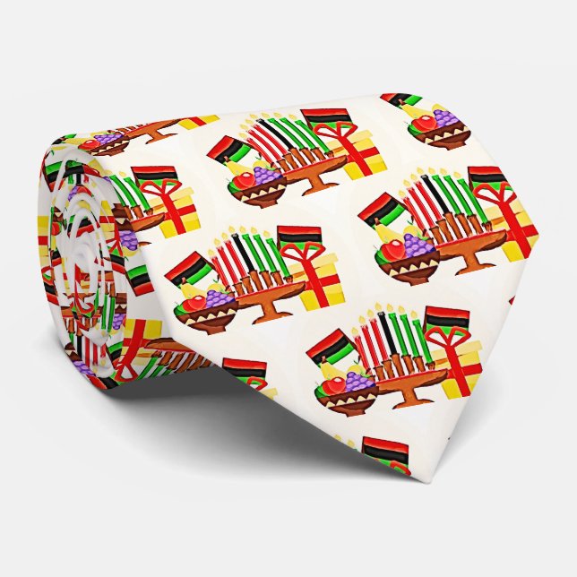 Kwanzaa Tischmalerei Krawatte (Gerollt)