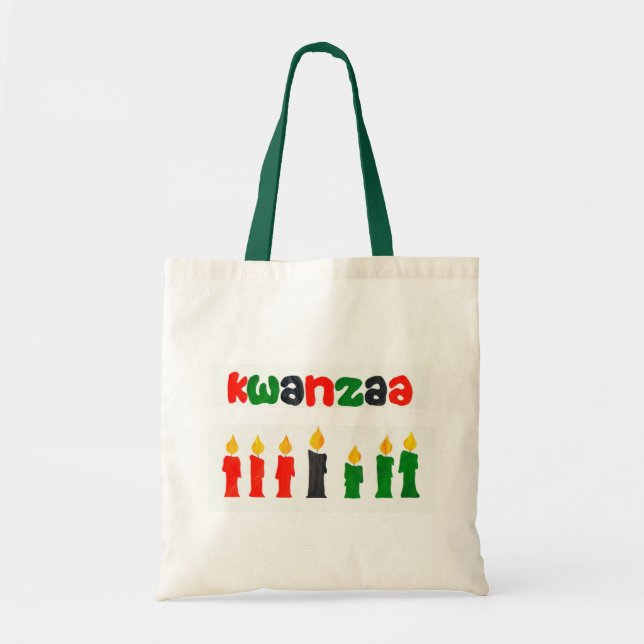 Kwanzaa Tote Tasche mit Kerzen (Vorne)