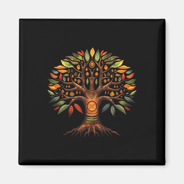 Kwanzaa Tree of Life Segen Afrikaner nach Magnet (Vorne)