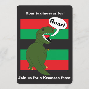 Kwanzaa Tyrannosaurus Rex Custom Einladung