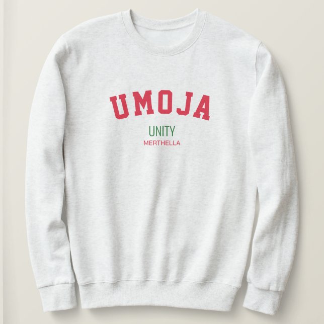 Kwanzaa UMOJA Unity Personalisiert Sweatshirt (Design vorne)