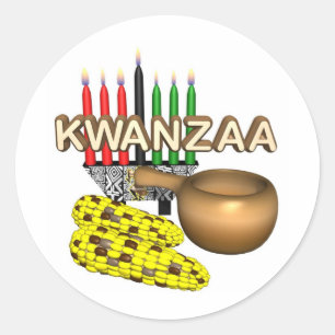 Kwanzaa-Zweck-Feiertag Runder Aufkleber