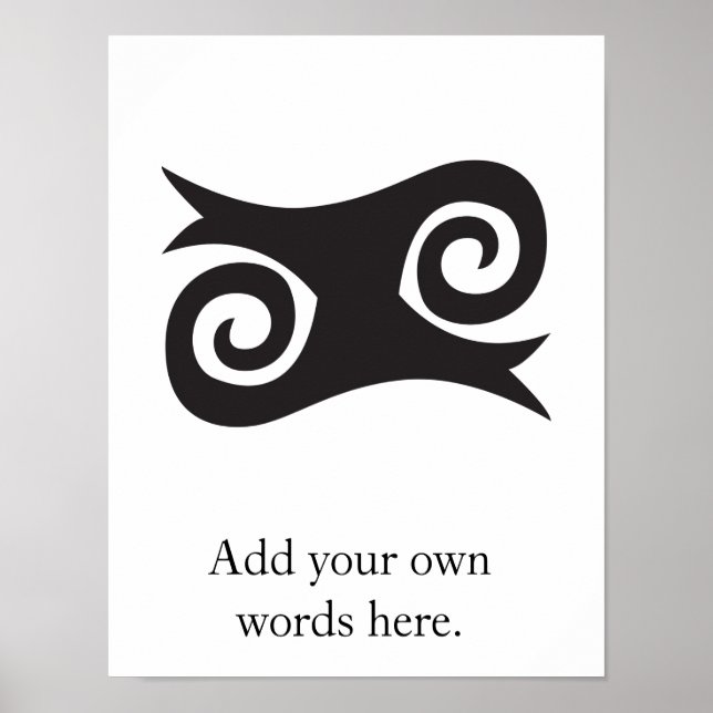 KWATAKYE ATIKO Symbol für Tapferkeit und Furchtlos Poster (Vorne)