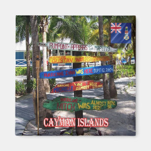 KY - Kaimaninseln - Hurrikan-Schilder Rum Point Magnet