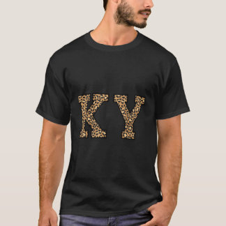 Ky Leopard Pattern Kentucky T-Shirt