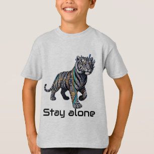 Kybernetische Tigerstärke Bleib allein Grafik T-Shirt