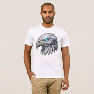 Kybernetischer Adlerkopf Futuristischer Roboterkah T-Shirt